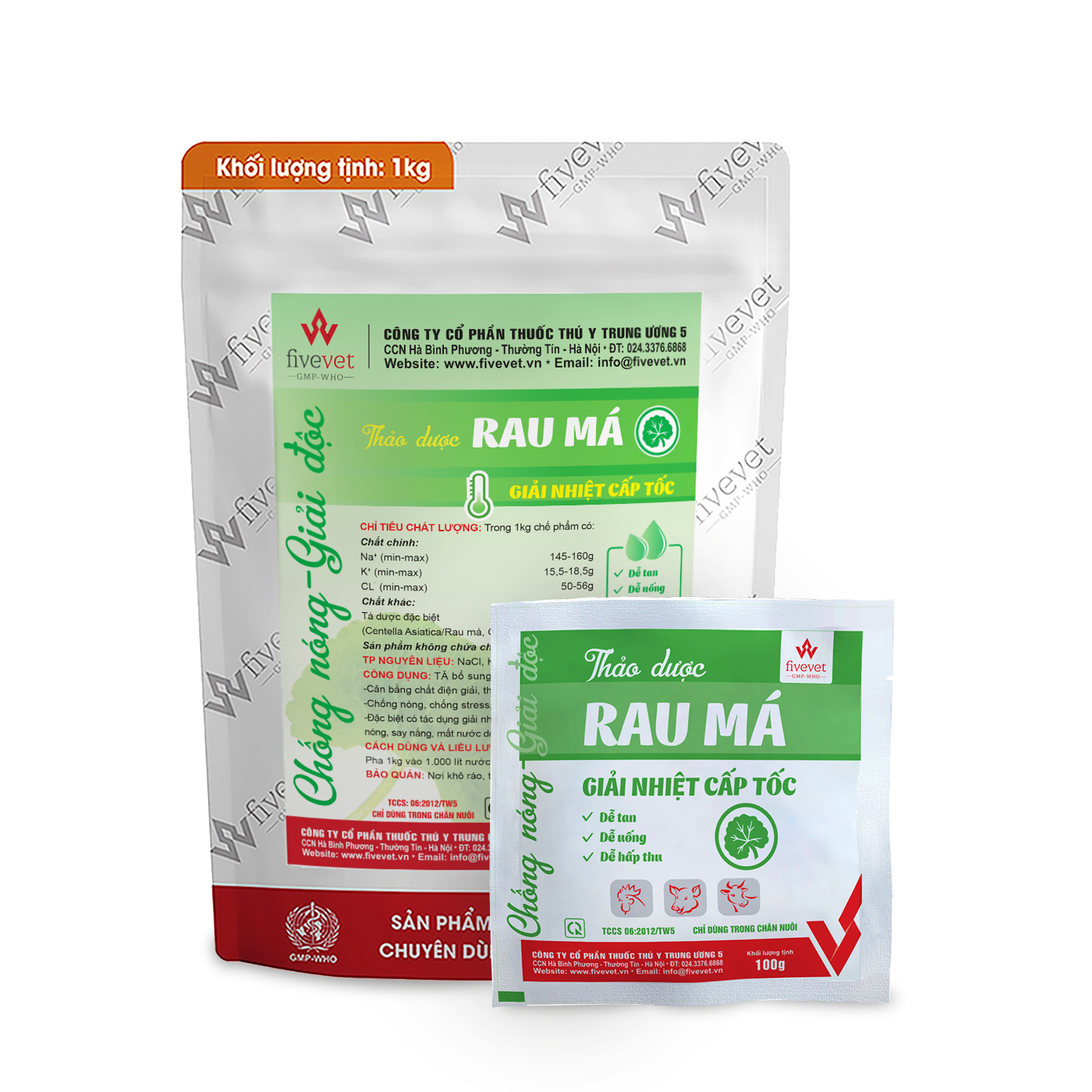 Chống nóng-Giải độc (Thảo dược rau má)